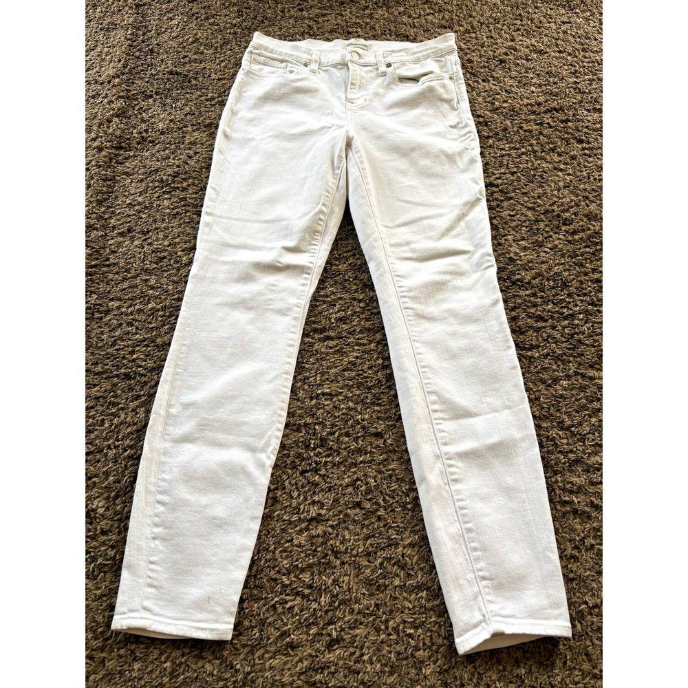 Madewell Women's High Rise Skinny Jeans White Light Wash Stretch Denim Pockets